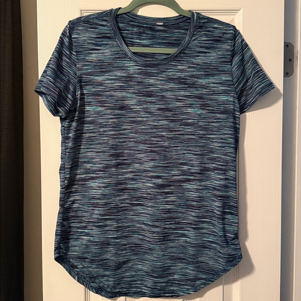 Lululemon Blue Striped Top